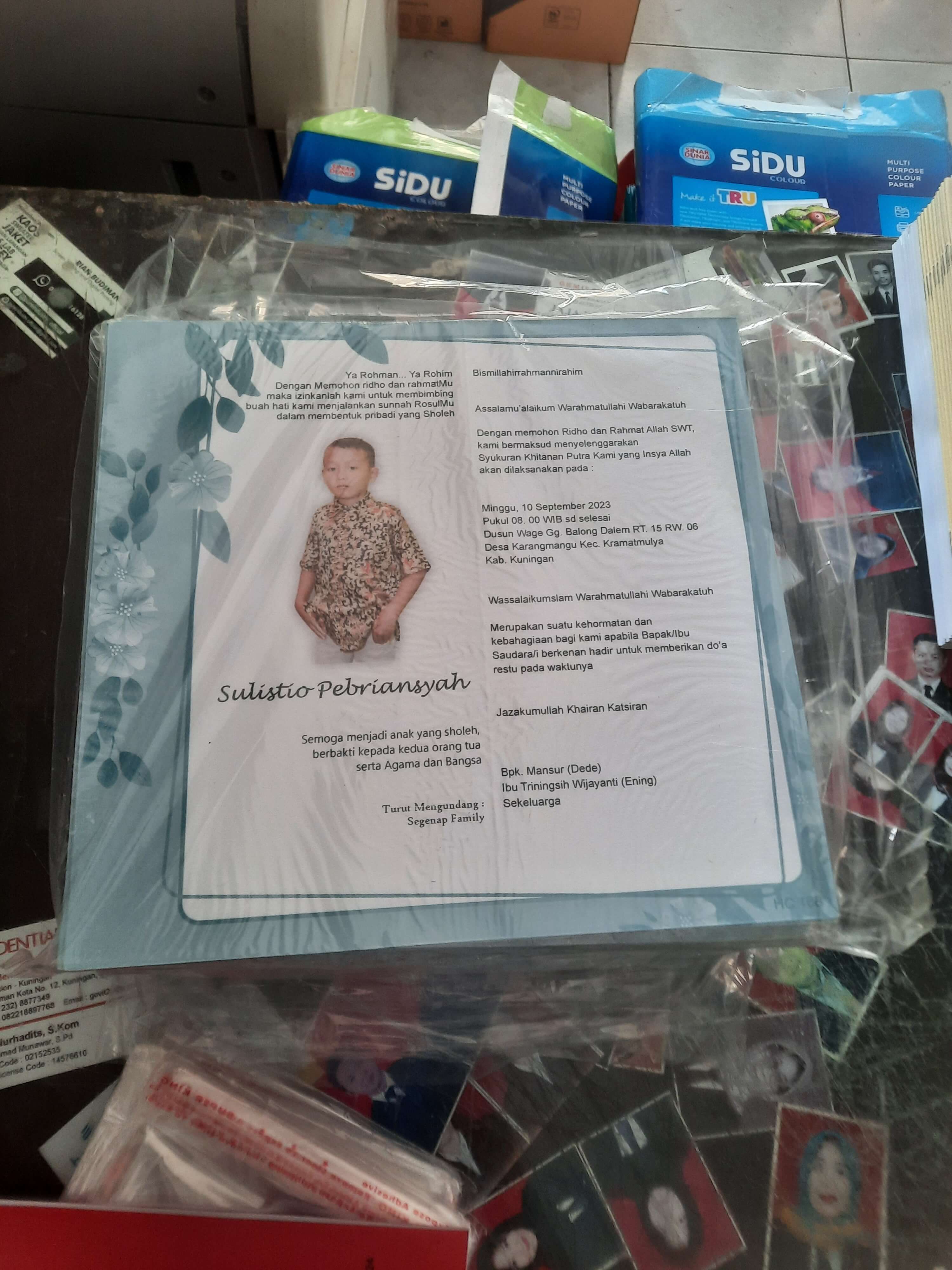 Cetak Undangan Khitanan